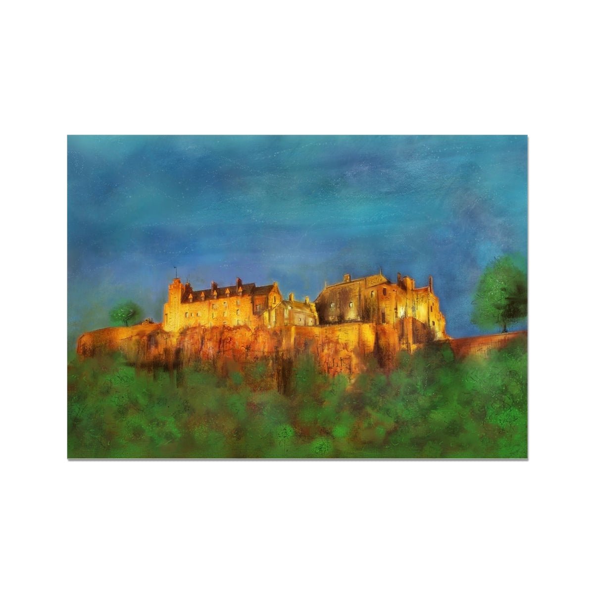 Stirling Castle Painting | Fine Art Prints From Scotland-Unframed Prints-Historic & Iconic Scotland Art Gallery-A2 Landscape-Paintings, Prints, Homeware, Art Gifts From Scotland By Scottish Artist Kevin Hunter