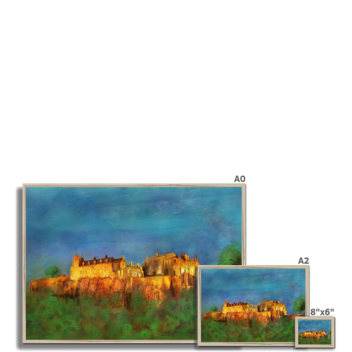 Stirling Castle Painting | Framed Prints From Scotland-Framed Prints-Historic & Iconic Scotland Art Gallery-Paintings, Prints, Homeware, Art Gifts From Scotland By Scottish Artist Kevin Hunter