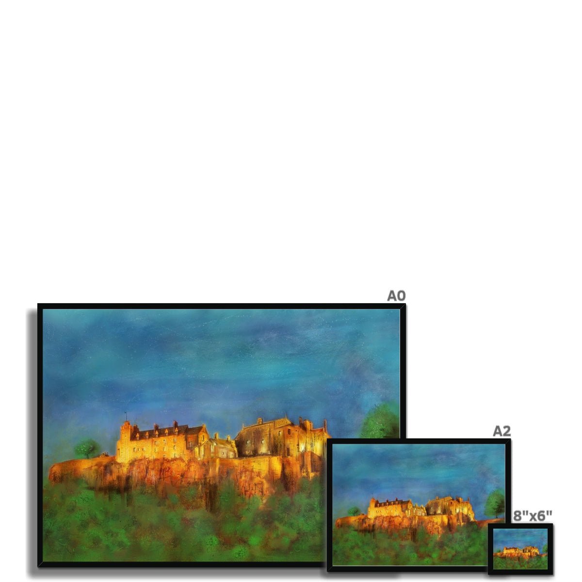 Stirling Castle Painting | Framed Prints From Scotland-Framed Prints-Historic & Iconic Scotland Art Gallery-Paintings, Prints, Homeware, Art Gifts From Scotland By Scottish Artist Kevin Hunter