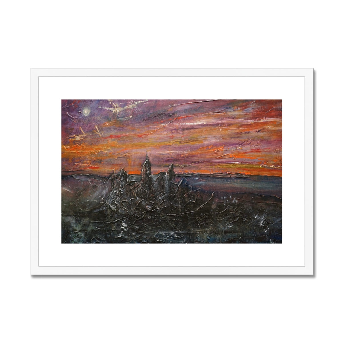 Storr Moonlight Skye Painting | Framed & Mounted Prints From Scotland