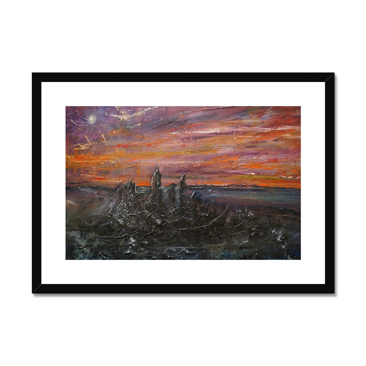 Storr Moonlight Skye Painting | Framed &amp; Mounted Prints From Scotland