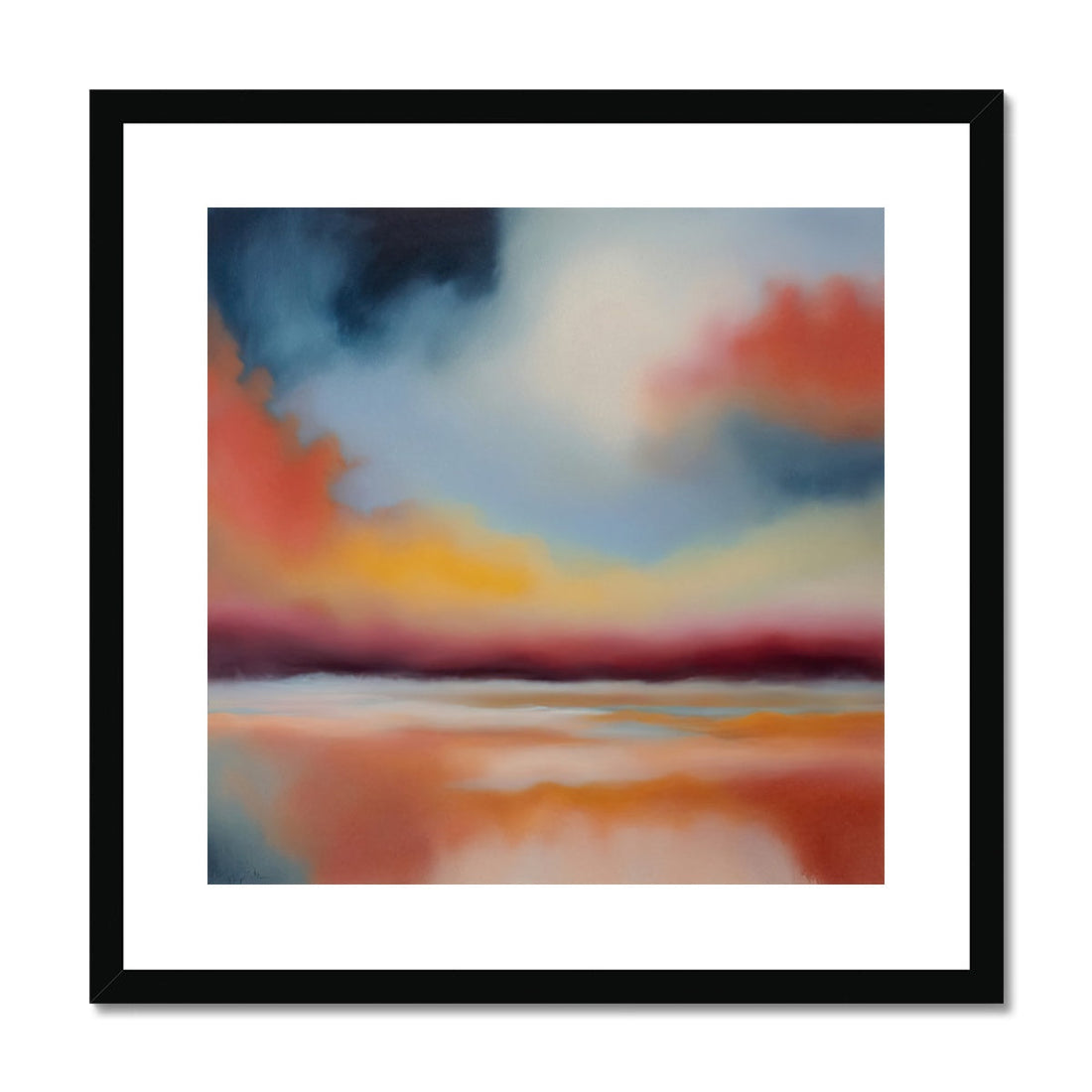 Summer Shore Abstract Painting | Art By Koan | Framed &amp; Mounted Print