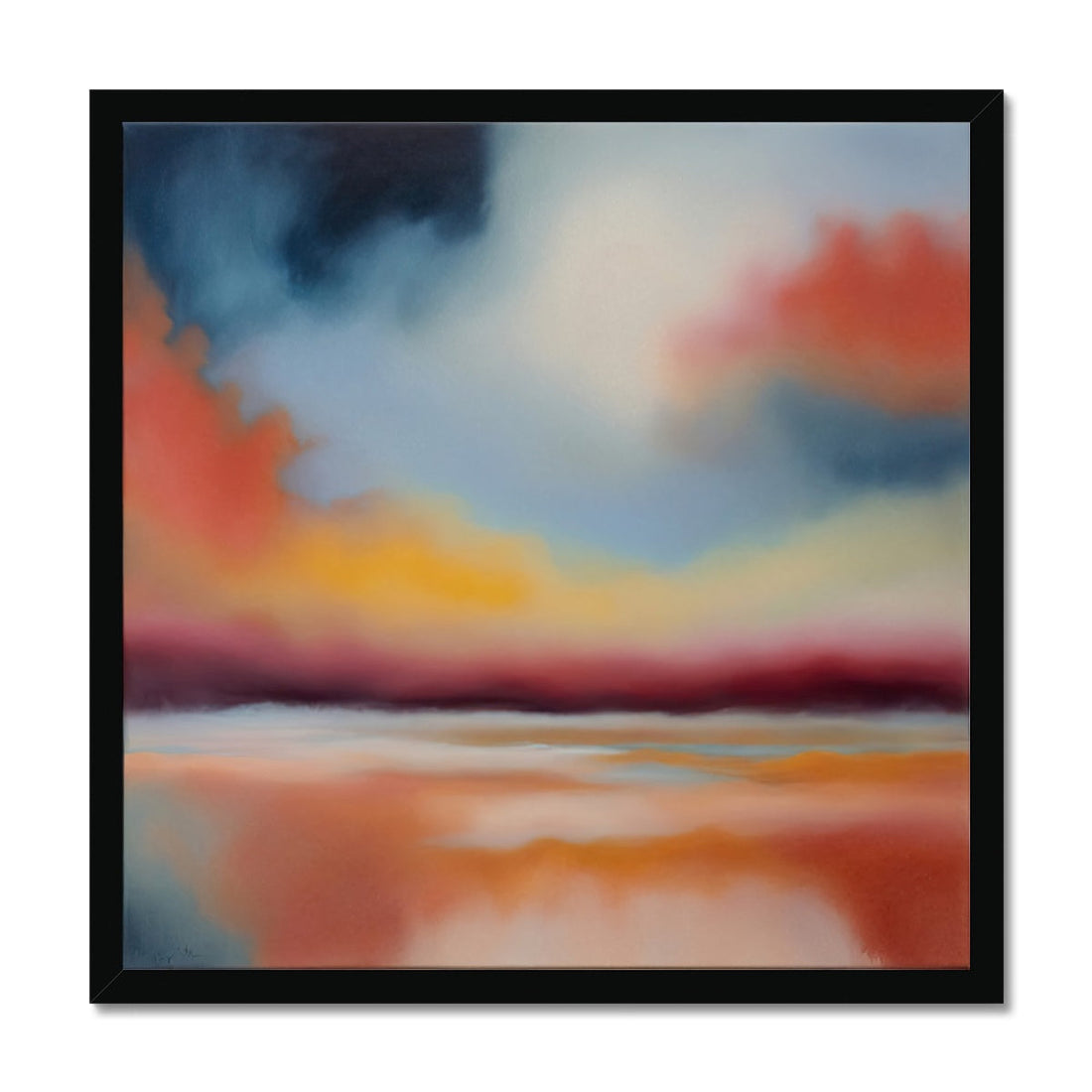 Summer Shore Abstract Painting | Art By Koan | Framed Print