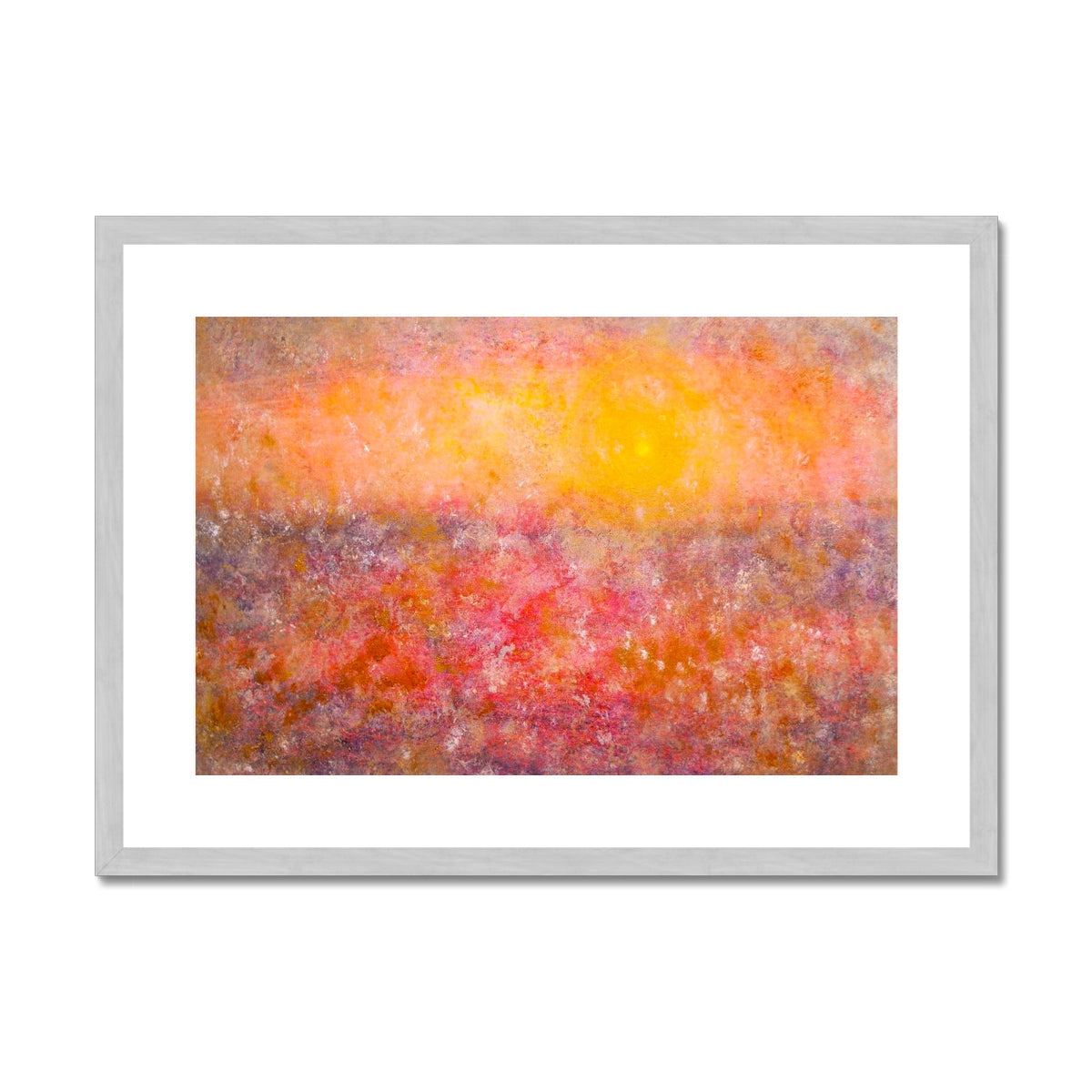 Sunrise Mist Horizon Abstract Painting | Antique Framed & Mounted Prints From Scotland