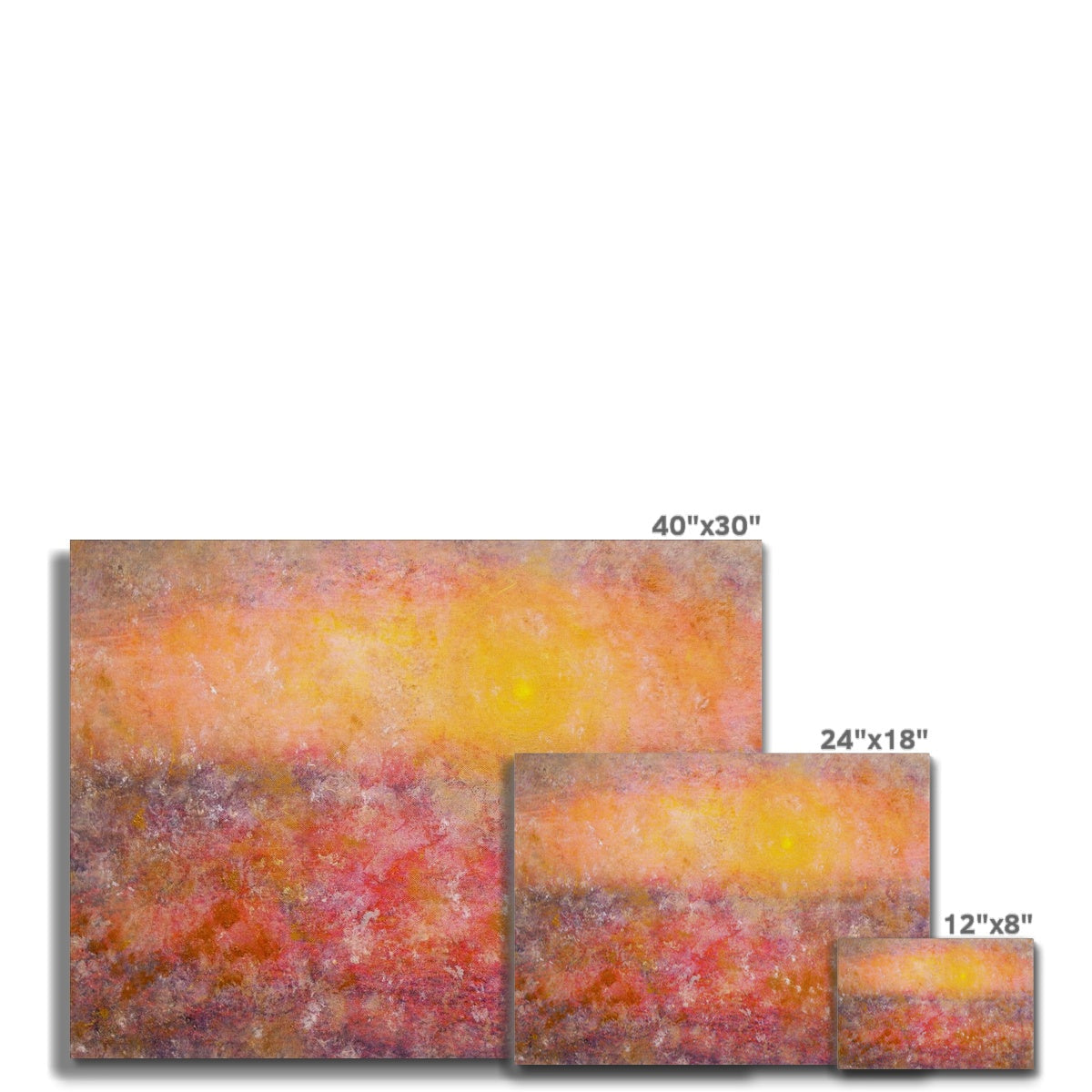 Sunrise Mist Horizon Abstract Painting | Canvas From Scotland