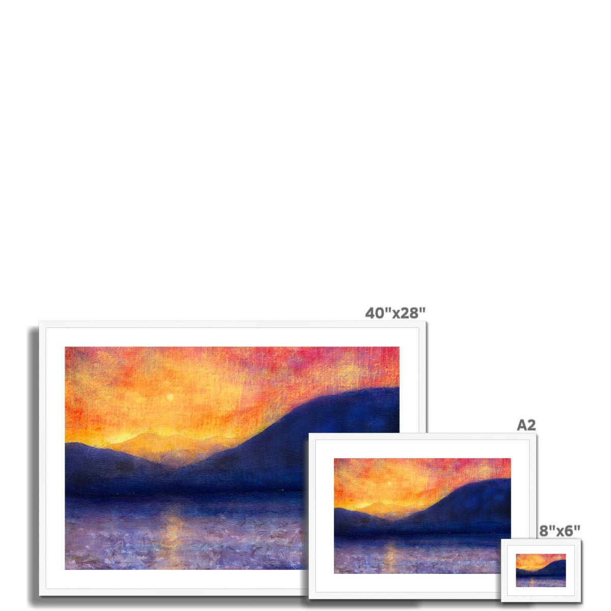 Sunset Approaching Mull Painting | Framed & Mounted Prints From Scotland