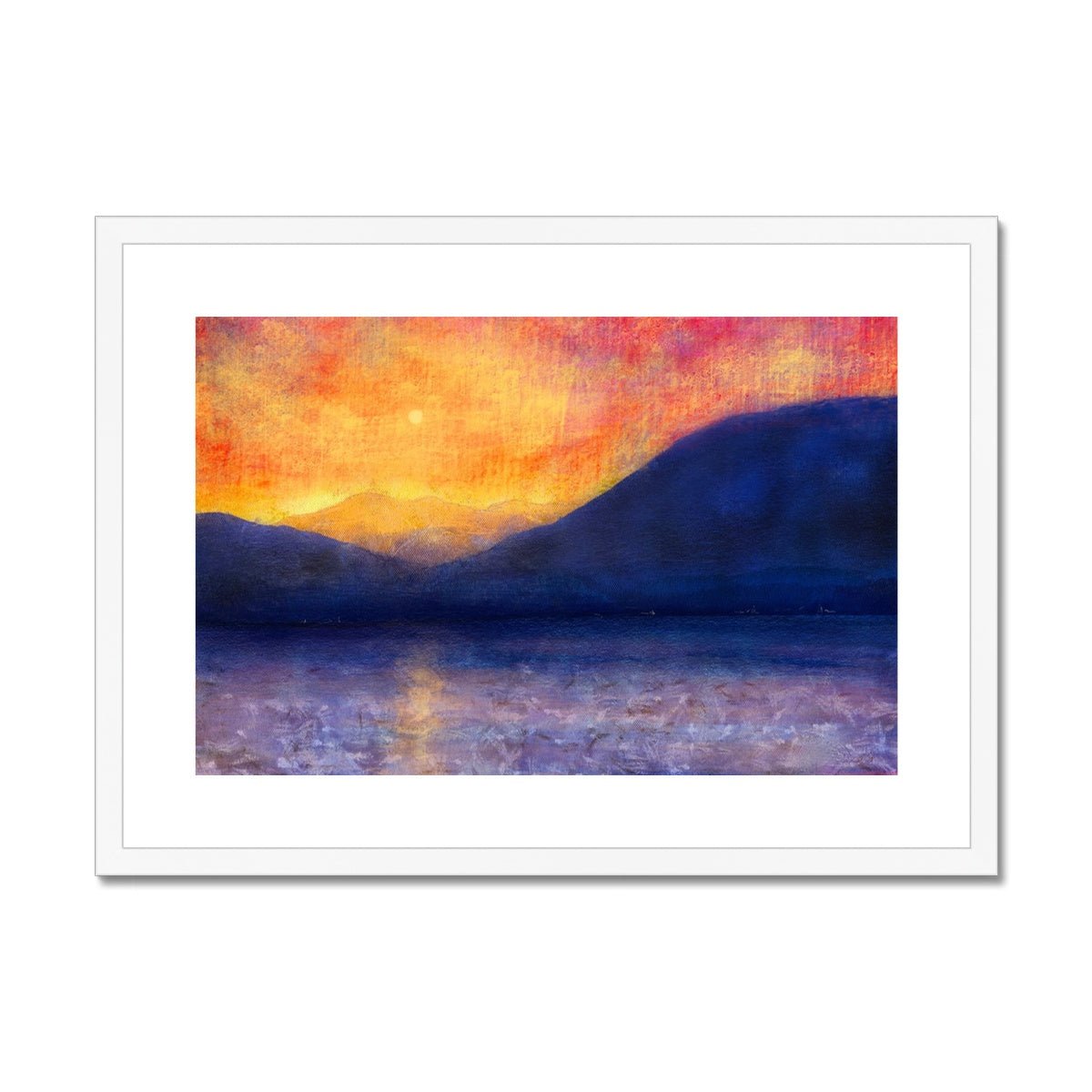 Sunset Approaching Mull Painting | Framed & Mounted Prints From Scotland