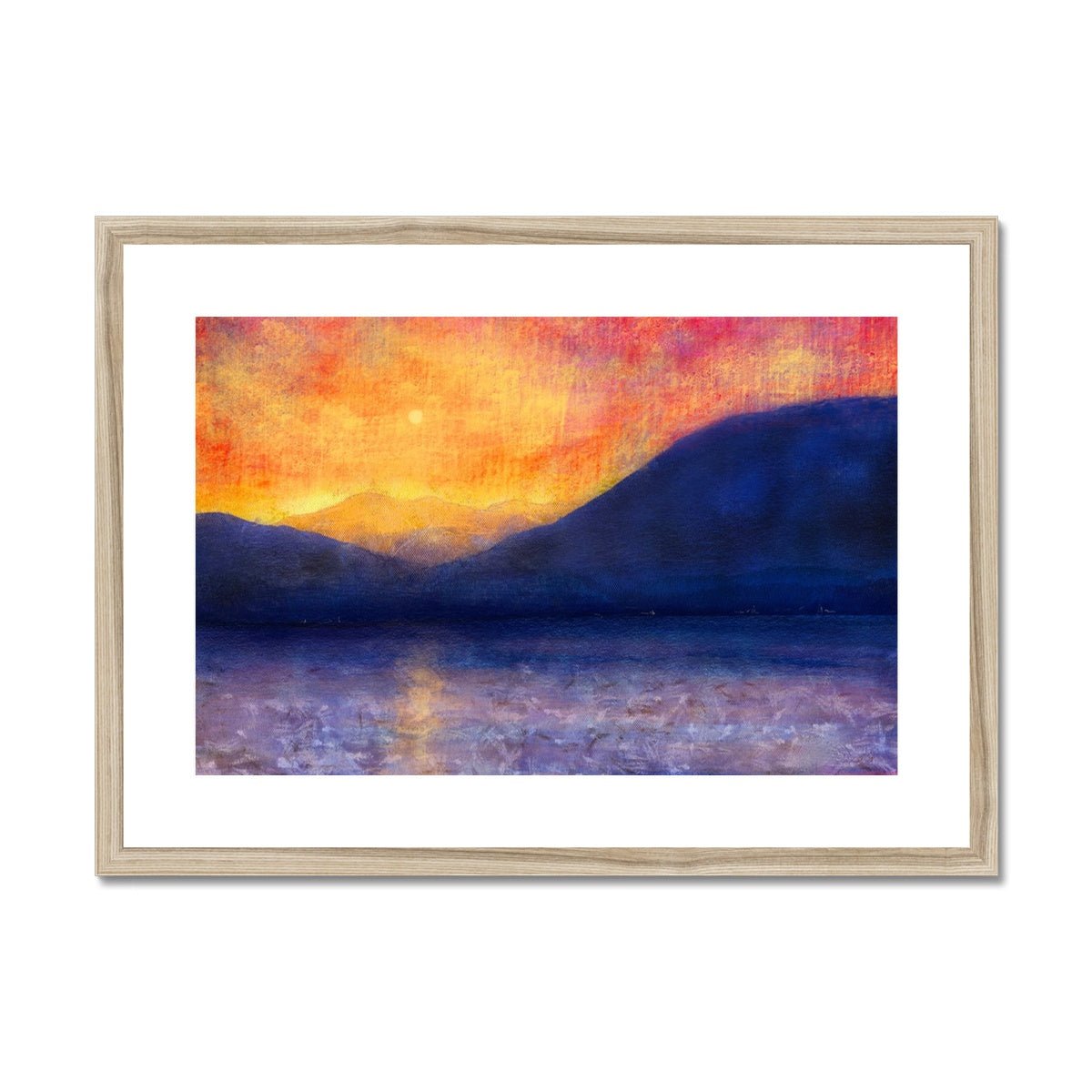 Sunset Approaching Mull Painting | Framed & Mounted Prints From Scotland