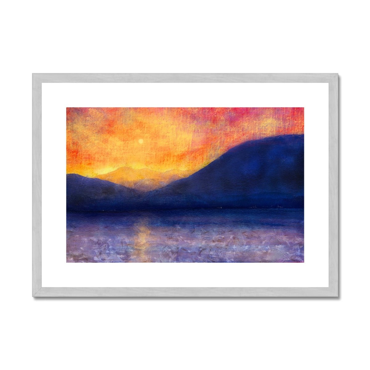 Sunset Approaching Mull Painting | Antique Framed & Mounted Prints From Scotland