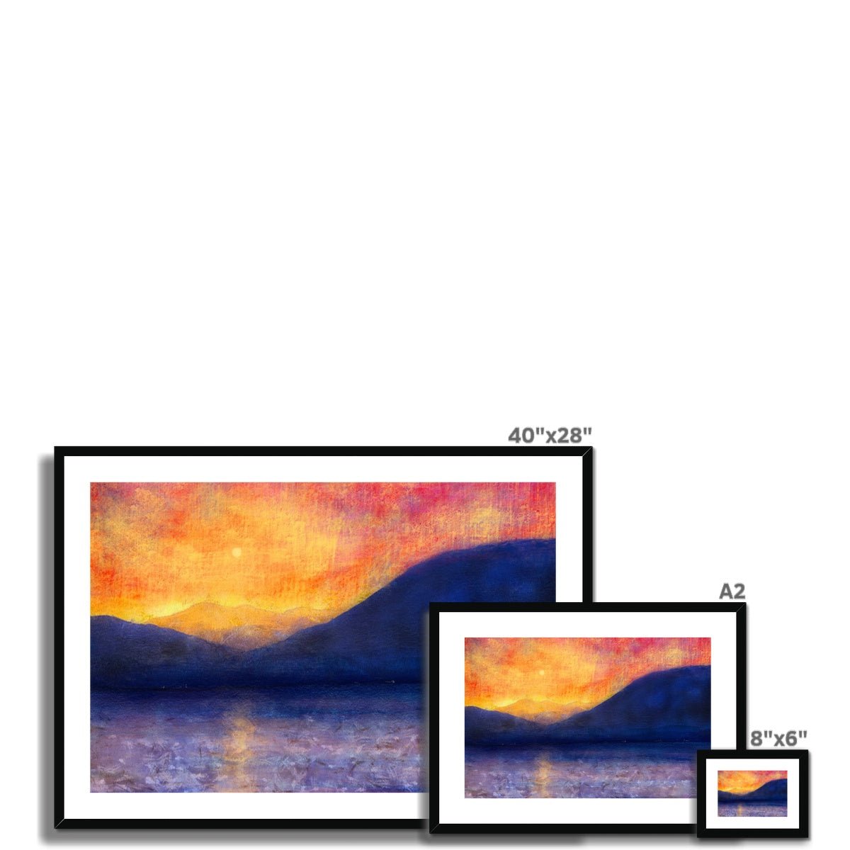 Sunset Approaching Mull Painting | Framed & Mounted Prints From Scotland-Framed & Mounted Prints-Hebridean Islands Art Gallery-Paintings, Prints, Homeware, Art Gifts From Scotland By Scottish Artist Kevin Hunter