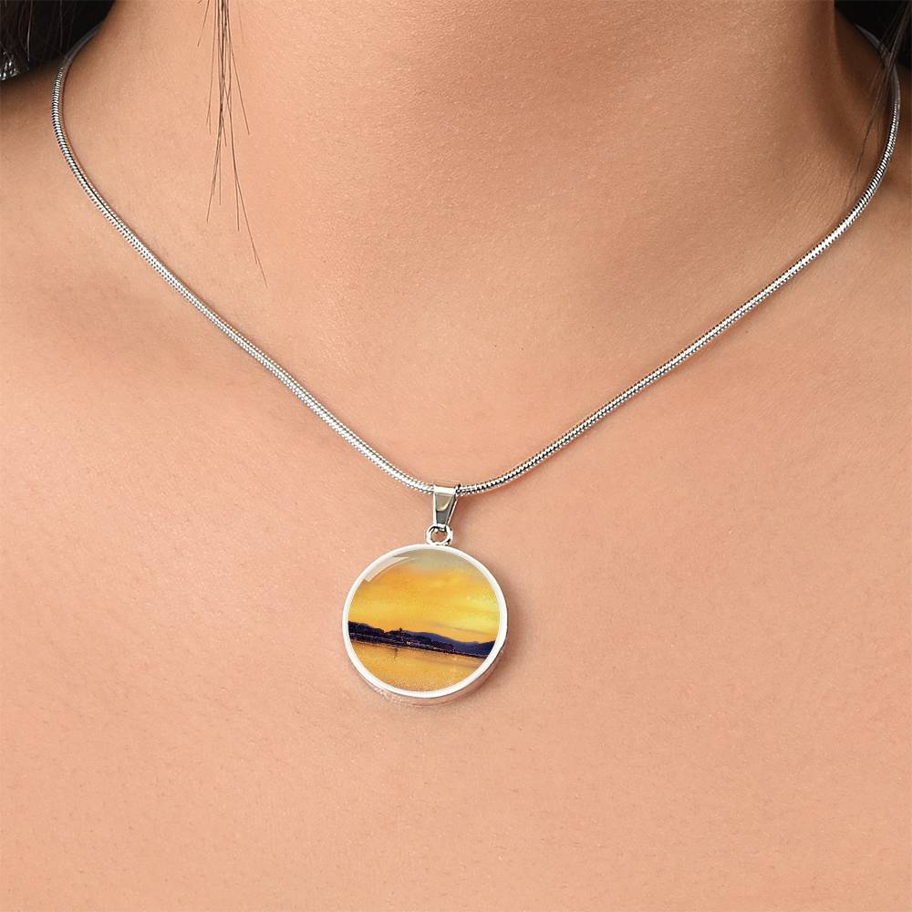 Sunset From Cardwell Bay | Scottish Art Jewellery | Luxury Necklace