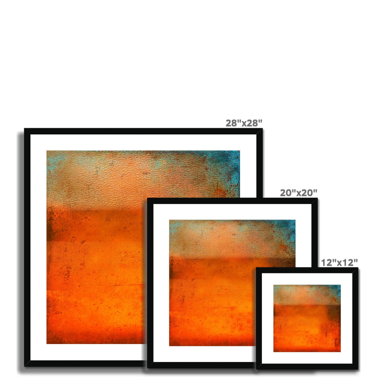 Sunset Horizon Abstract Painting | Framed &amp; Mounted Prints From Scotland