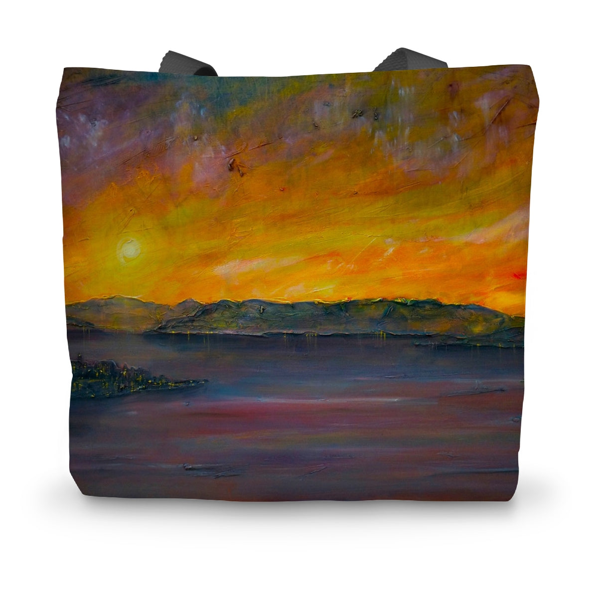 Sunset Over Gourock Art Gifts Canvas Tote Bag