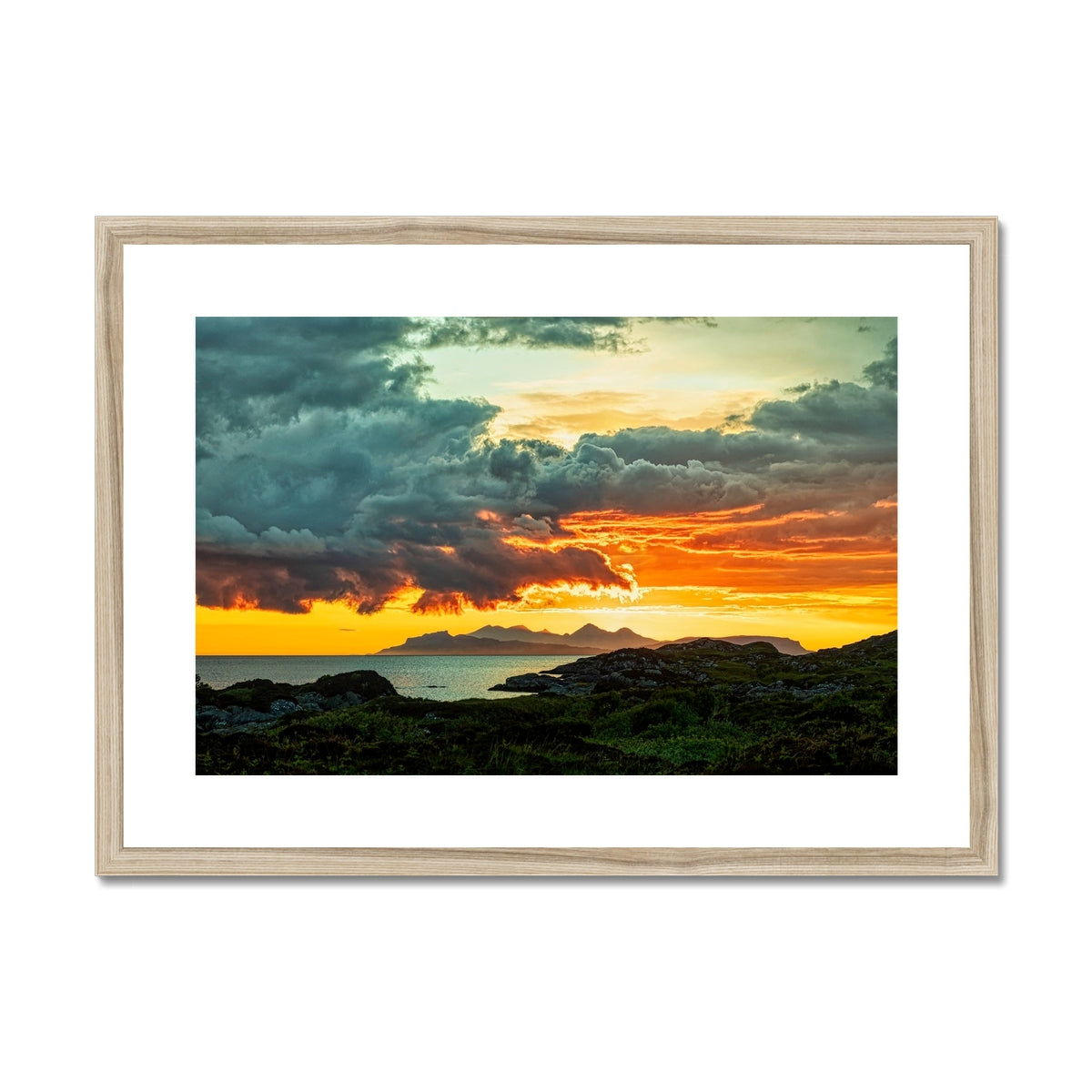 Sunset Over Skye From Ardtoe Scottish Landscape Photography | Framed &amp; Mounted Prints From Scotland