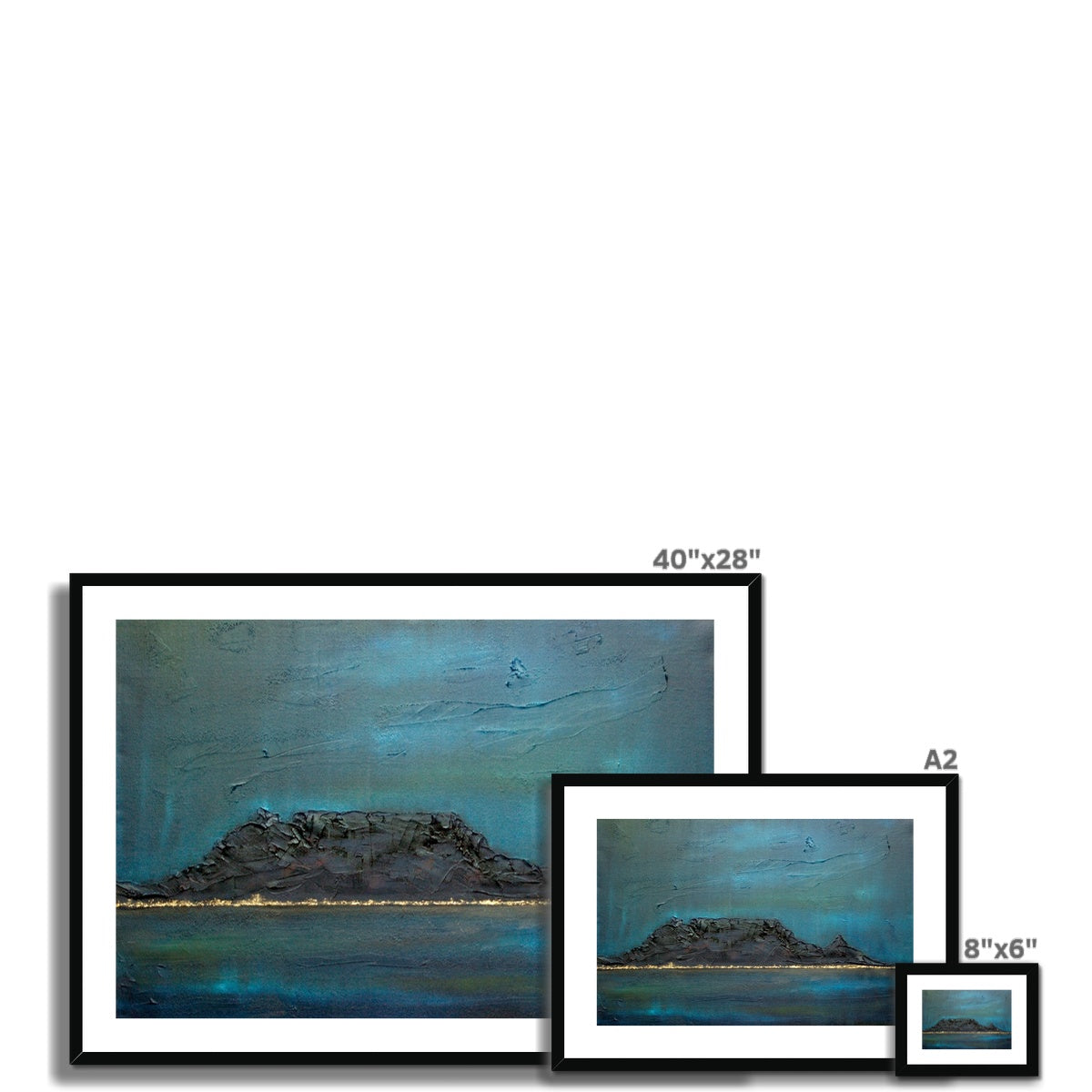 Table Mountain Dusk Painting | Framed & Mounted Prints From Scotland