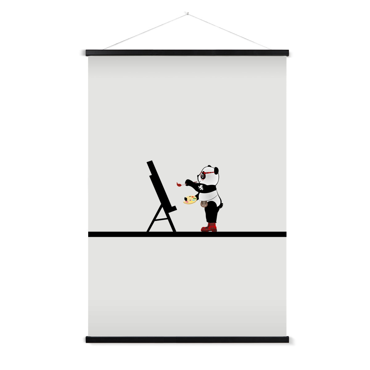 The Artist | Panda Disco | Graphic Art | Print with Hanger