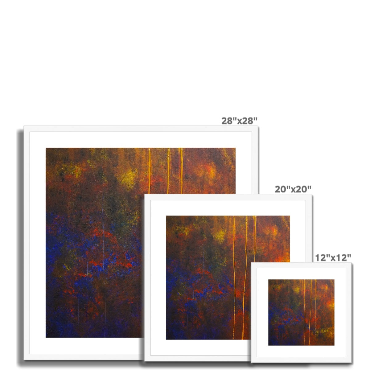 The Autumn Wood Abstract Painting | Framed &amp; Mounted Prints From Scotland