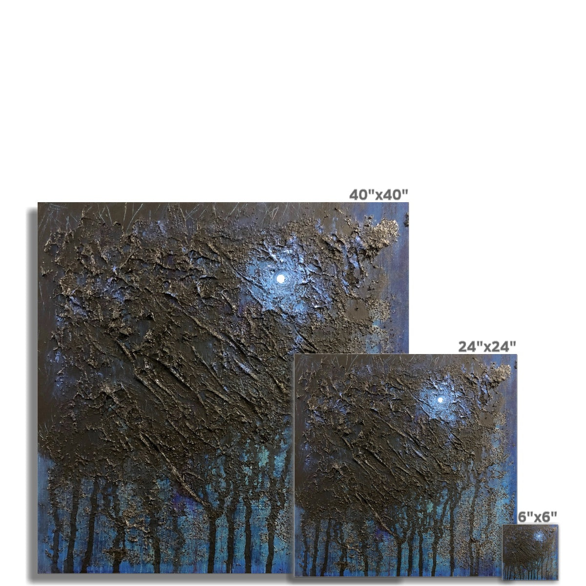 The Blue Moon Wood Abstract Prints