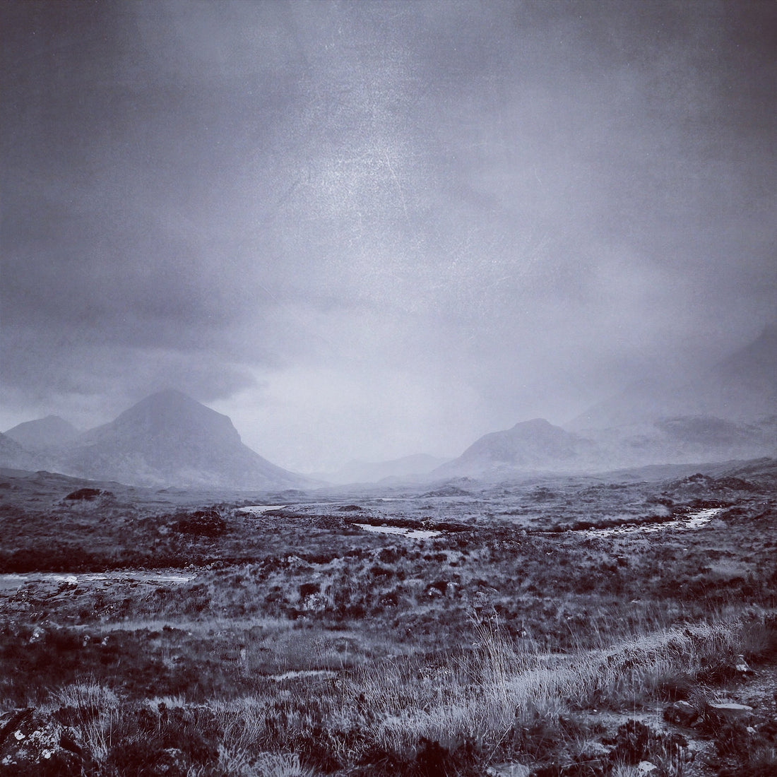 The Brooding Cuillin Skye 50x50 inch Stretched Canvas Statement Wall Art