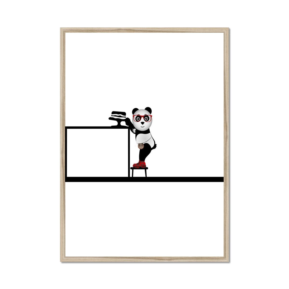 The Cake Thief | Panda Disco | Graphic Art | Framed Print