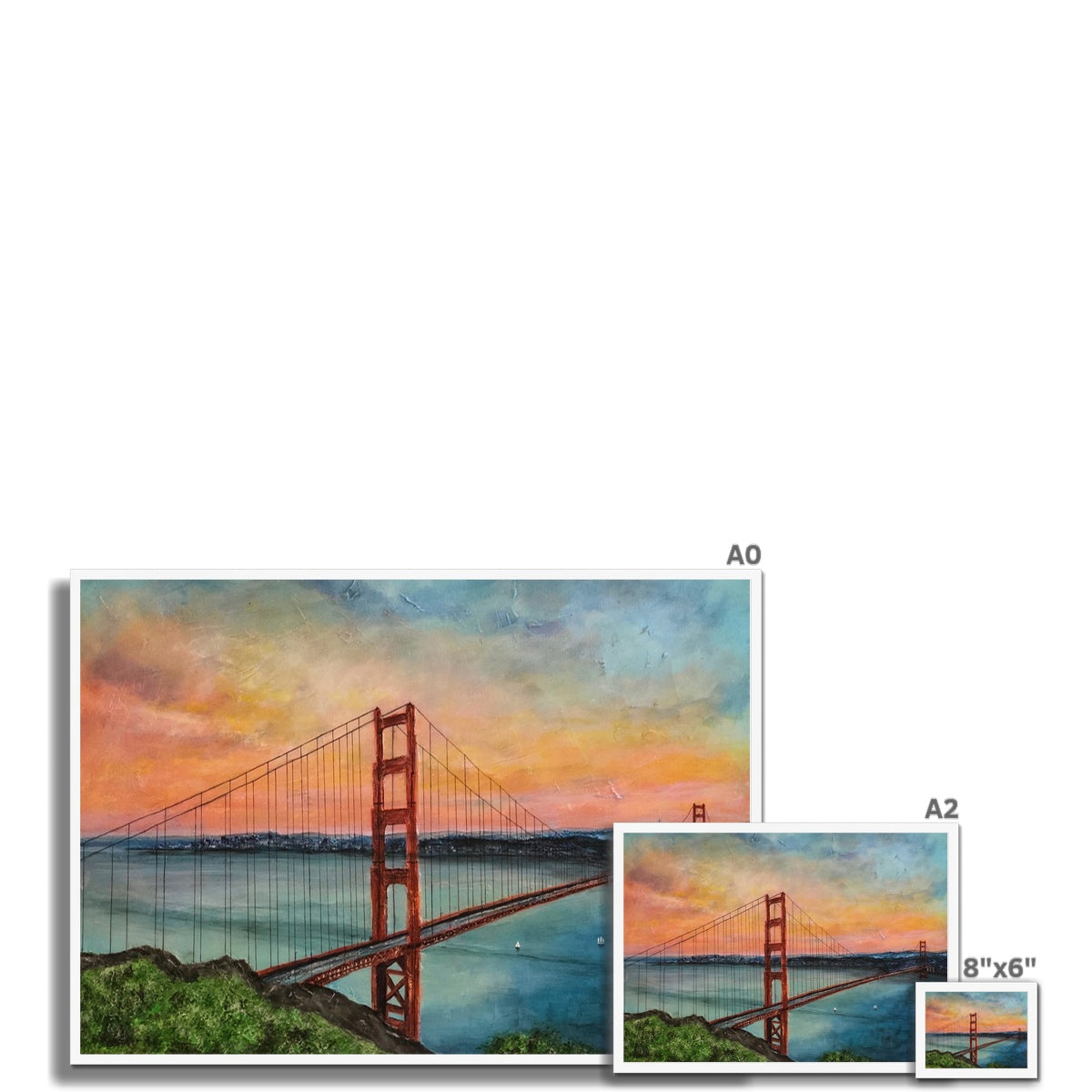 The Golden Gate Bridge Painting | Framed Prints From Scotland