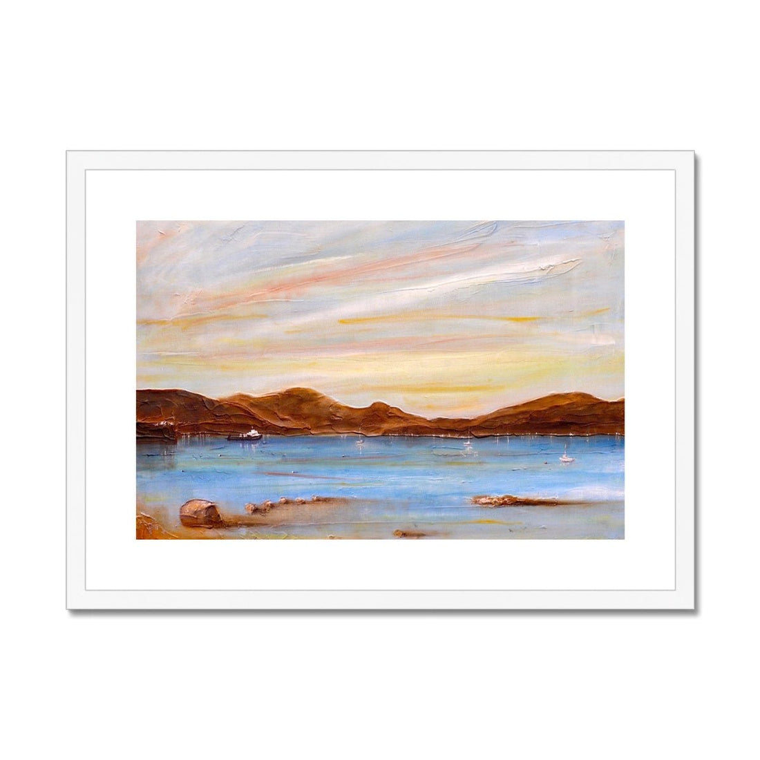 The Last Ferry To Dunoon Painting | Framed &amp; Mounted Prints From Scotland