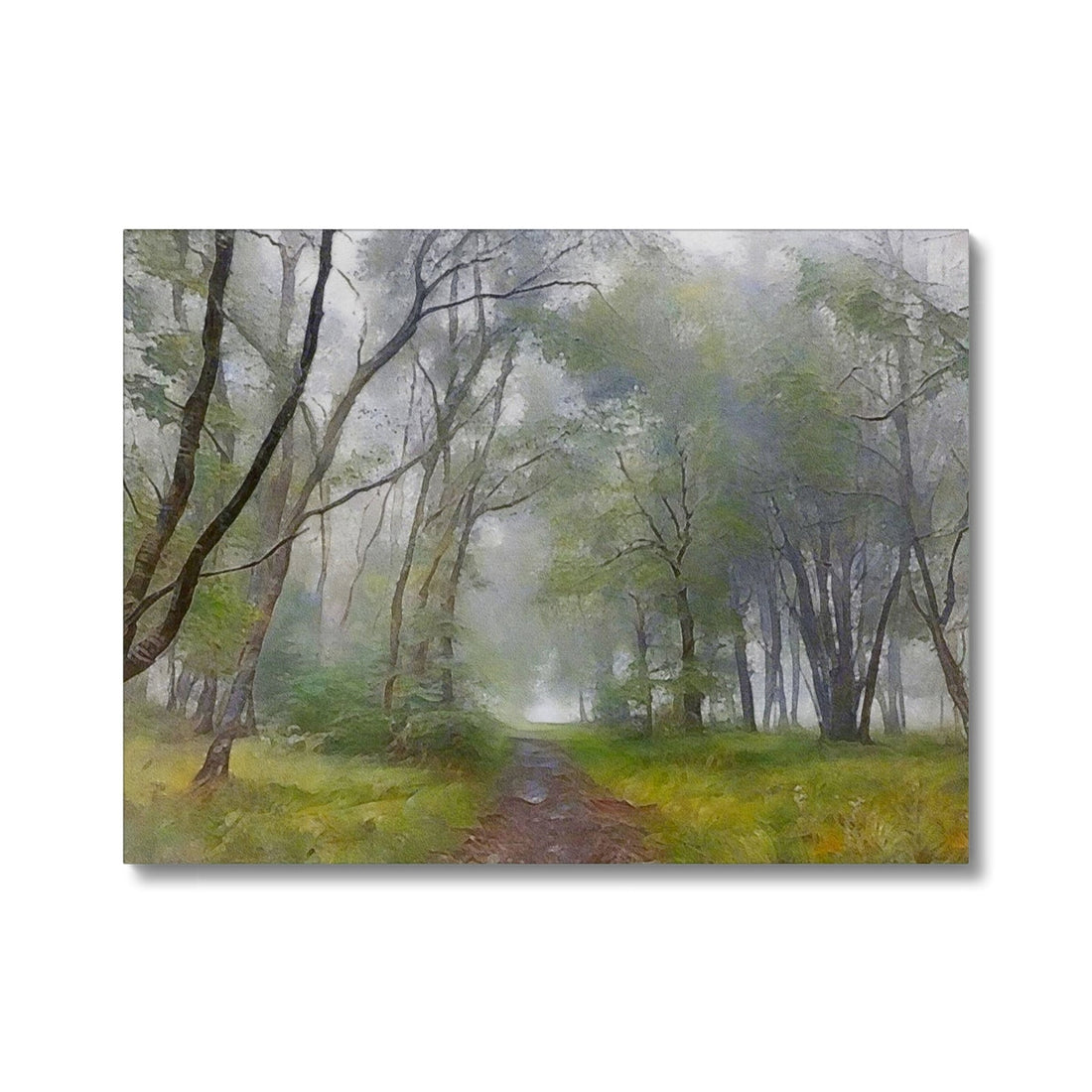 The Path To The Highland Mist Canvas | Scottish Highlands &amp; Lowlands Art Gallery | Paintings, Prints, Homeware and Art Gifts From Scotland By Scottish Artist Kevin Hunter