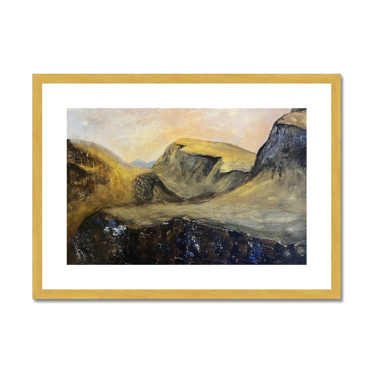 The Quiraing Skye Painting | Antique Framed & Mounted Prints From Scotland