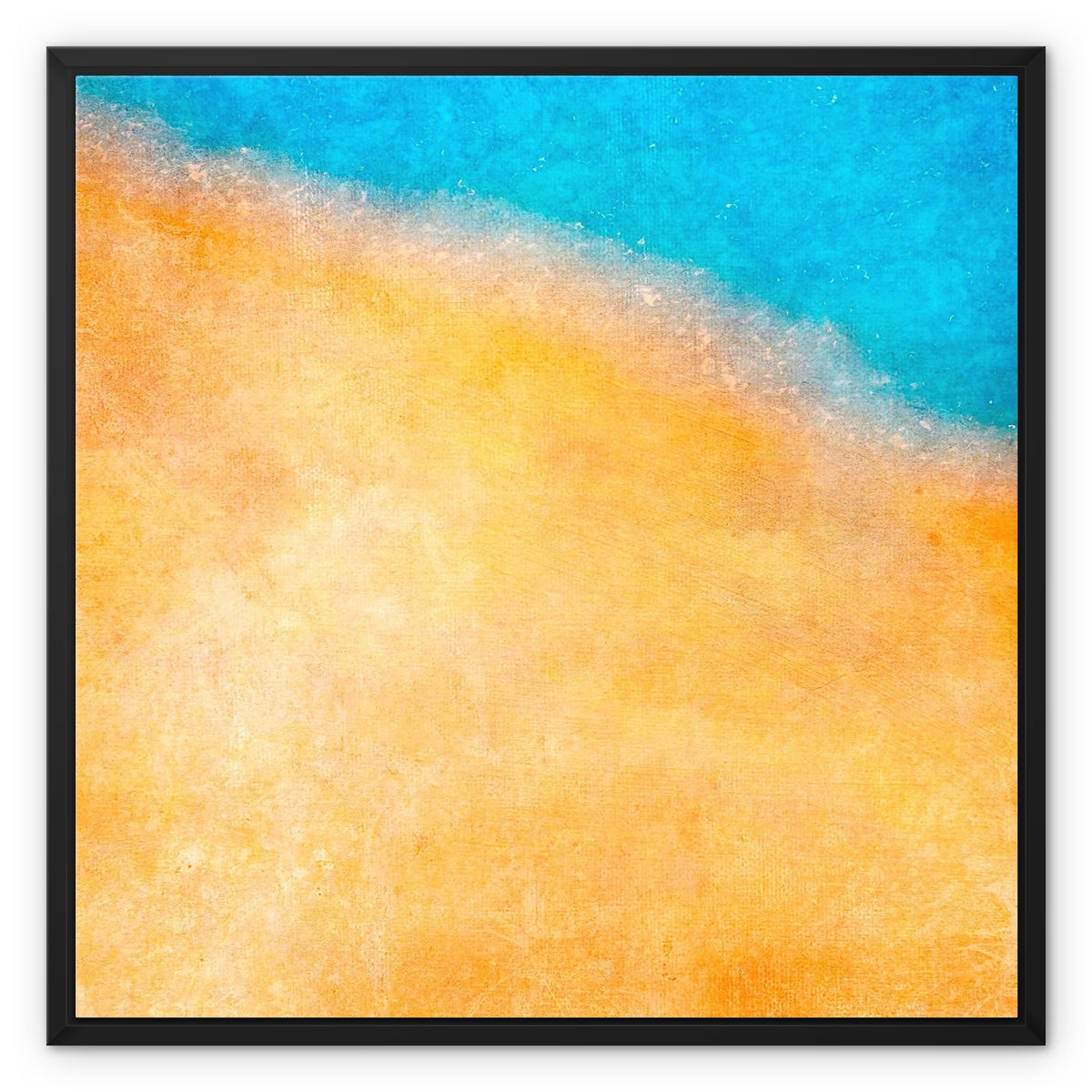 The Shoreline Abstract Painting | Framed Canvas From Scotland