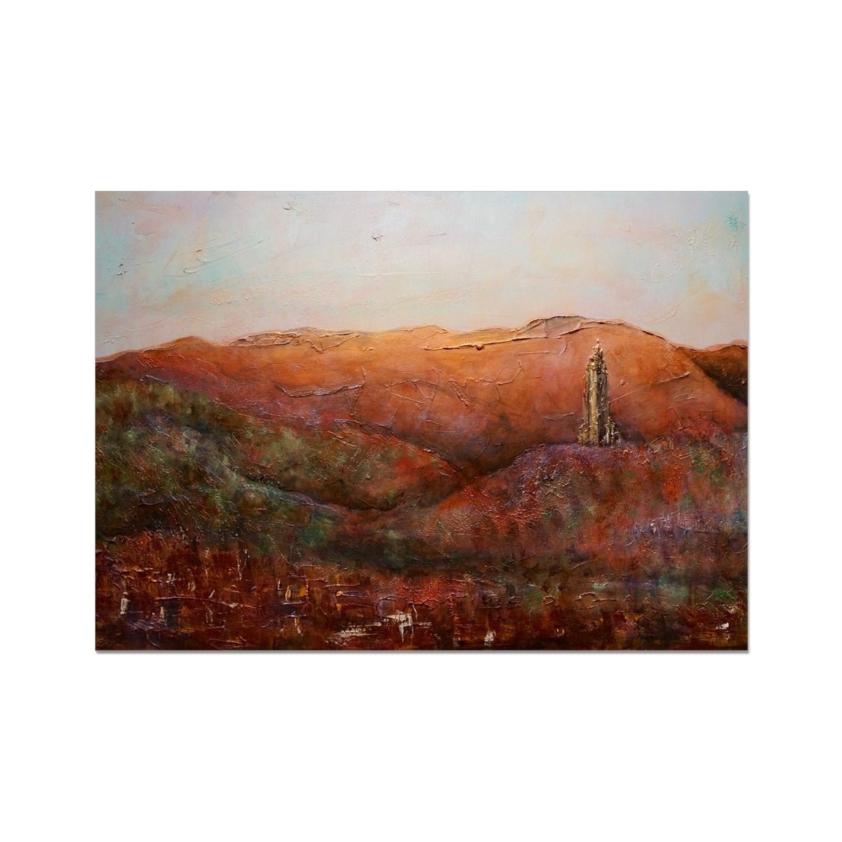 The Wallace Monument Painting | Fine Art Prints From Scotland-Unframed Prints-Historic & Iconic Scotland Art Gallery-A2 Landscape-Paintings, Prints, Homeware, Art Gifts From Scotland By Scottish Artist Kevin Hunter