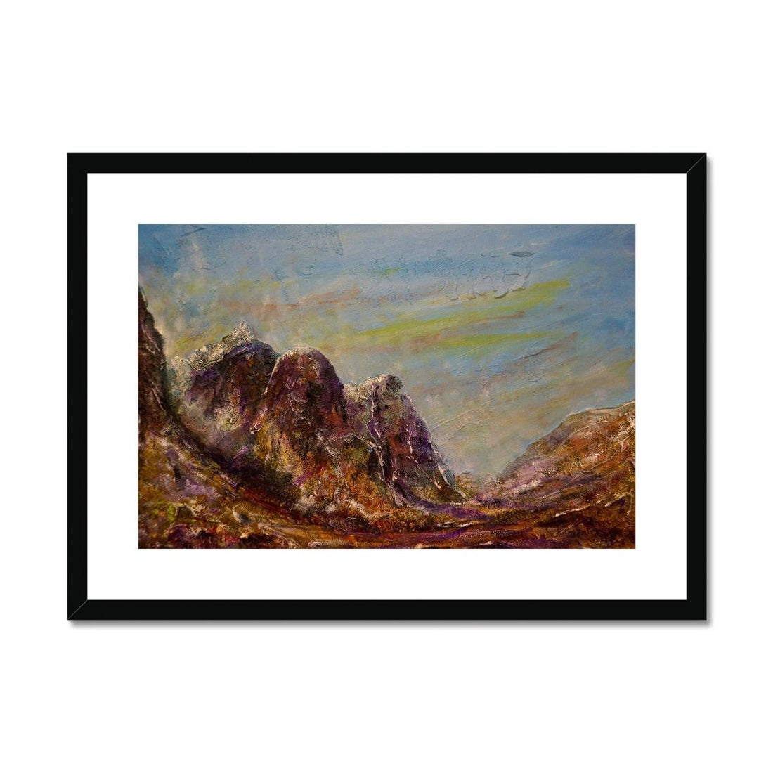 Three Sisters Glencoe Painting | Framed &amp; Mounted Prints From Scotland