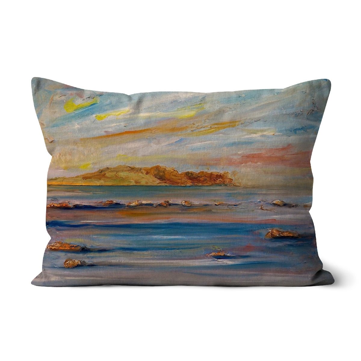 Tiree Dawn Art Gifts Cushion | Hebridean Islands Art Gallery | Paintings, Prints, Homeware and Art Gifts From Scotland By Scottish Artist Kevin Hunter