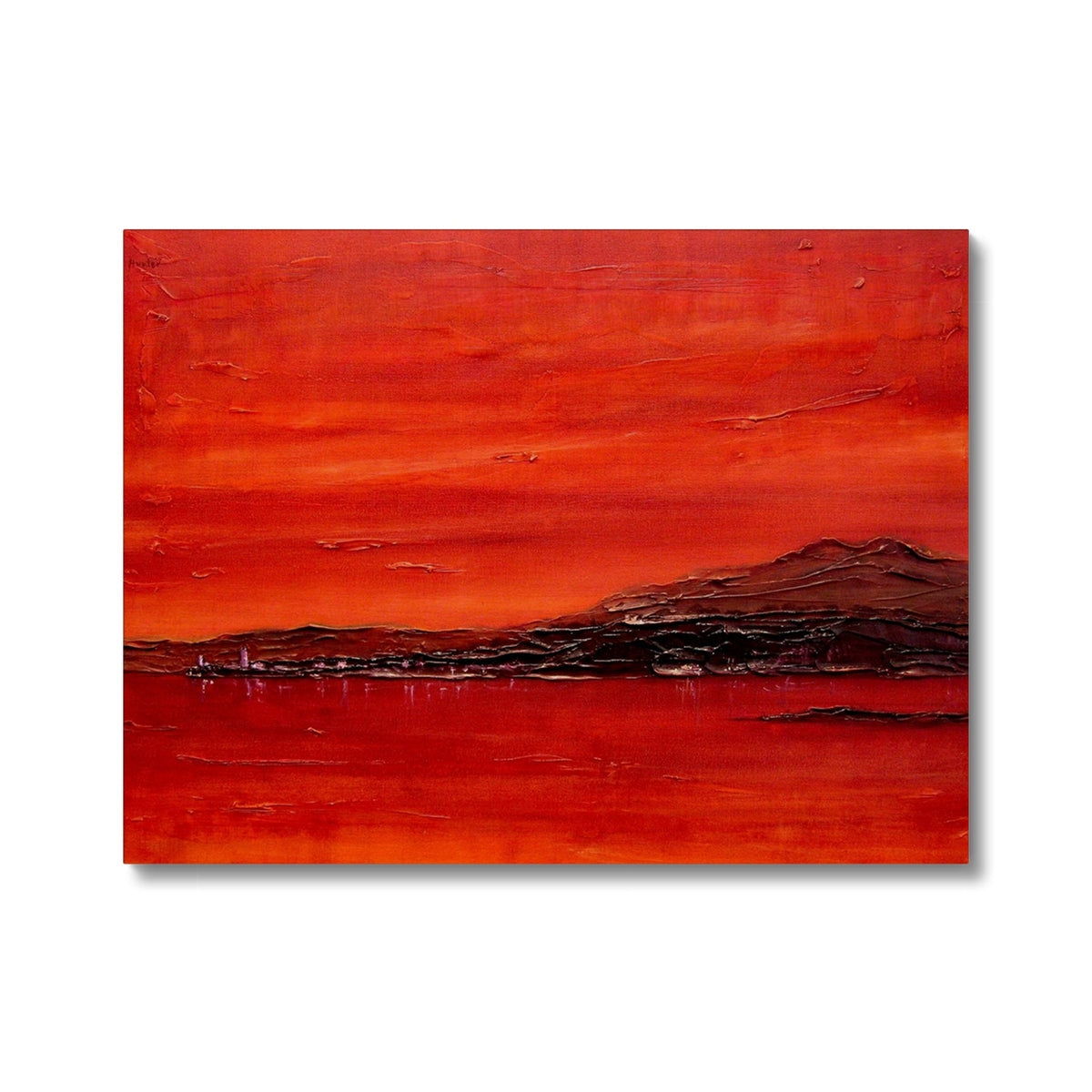 Toward Point Lighthouse Sunset Painting | Canvas From Scotland