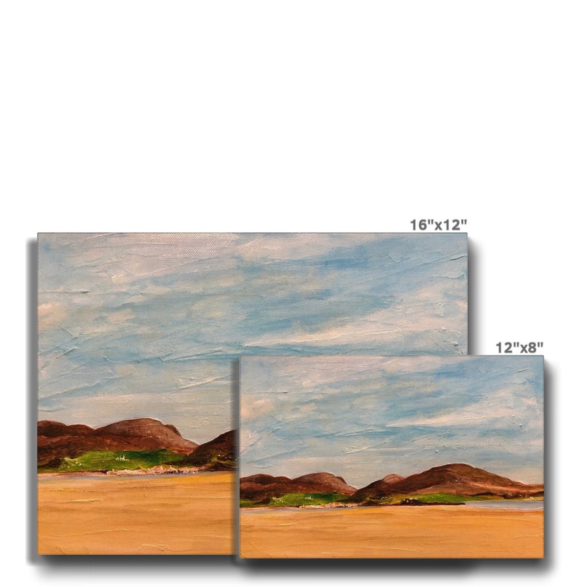 Uig Sands Lewis Painting | Canvas From Scotland-Contemporary Stretched Canvas Prints-Hebridean Islands Art Gallery-Paintings, Prints, Homeware, Art Gifts From Scotland By Scottish Artist Kevin Hunter