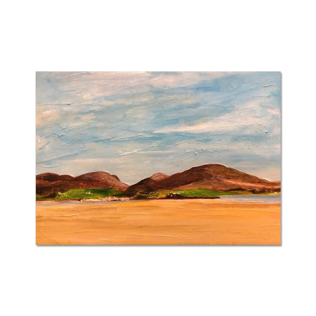 Uig Sands Lewis Painting | Fine Art Prints From Scotland-Unframed Prints-Hebridean Islands Art Gallery-A4 Landscape-Paintings, Prints, Homeware, Art Gifts From Scotland By Scottish Artist Kevin Hunter