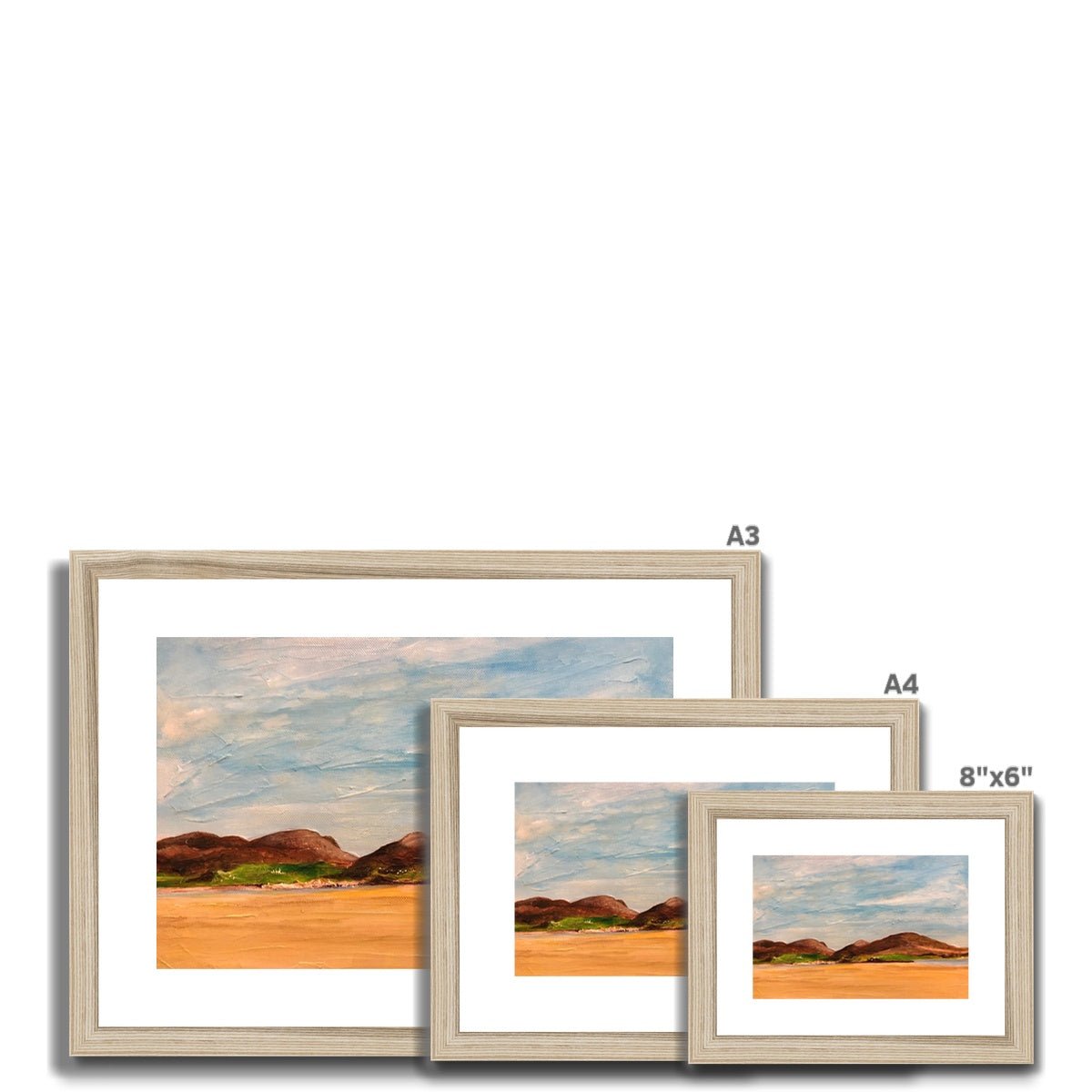 Uig Sands Lewis Painting | Framed & Mounted Prints From Scotland-Framed & Mounted Prints-Hebridean Islands Art Gallery-Paintings, Prints, Homeware, Art Gifts From Scotland By Scottish Artist Kevin Hunter