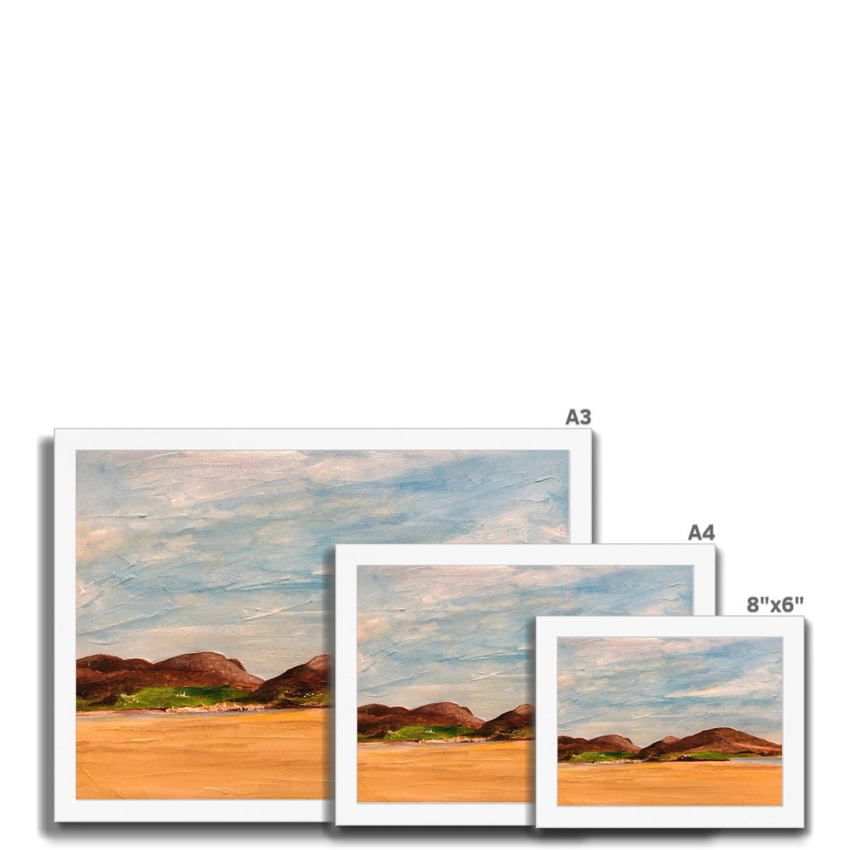 Uig Sands Lewis Painting | Framed Prints From Scotland-Framed Prints-Hebridean Islands Art Gallery-Paintings, Prints, Homeware, Art Gifts From Scotland By Scottish Artist Kevin Hunter