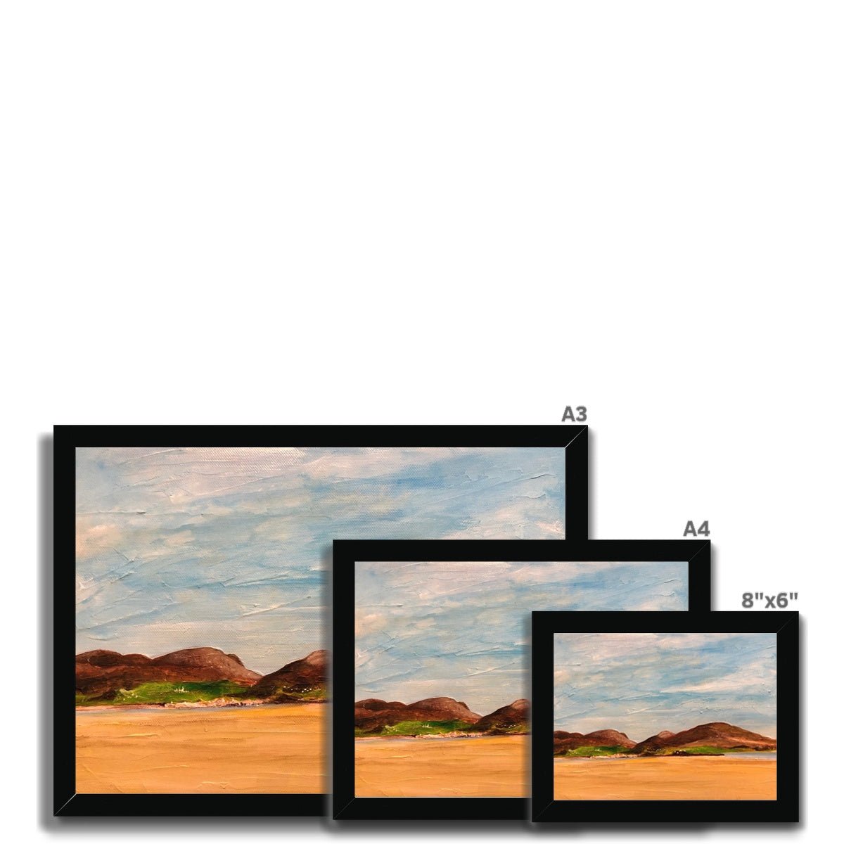 Uig Sands Lewis Painting | Framed Prints From Scotland-Framed Prints-Hebridean Islands Art Gallery-Paintings, Prints, Homeware, Art Gifts From Scotland By Scottish Artist Kevin Hunter