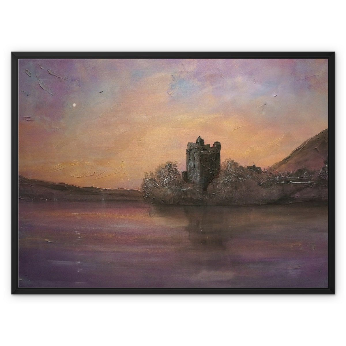 Urquhart Castle Moonlight Painting | Framed Canvas From Scotland