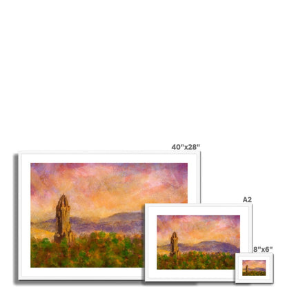 Wallace Monument Dusk Painting | Framed &amp; Mounted Prints From Scotland