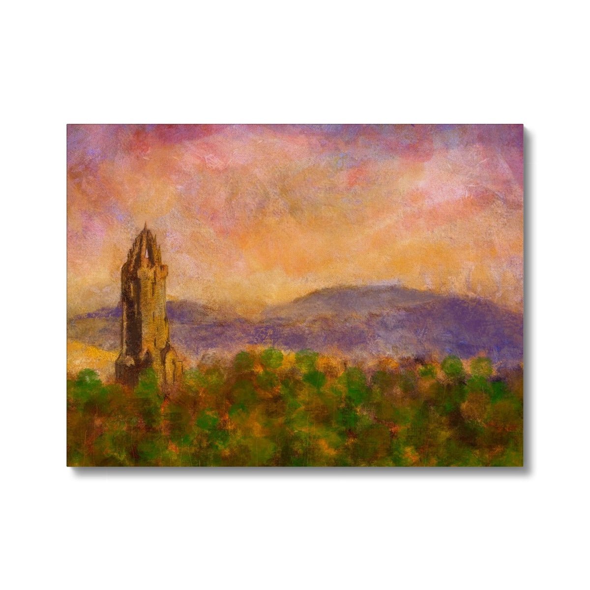 Wallace Monument Dusk Painting | Canvas Prints From Scotland