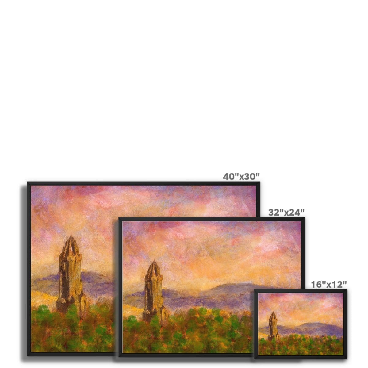 Wallace Monument Dusk Painting | Framed Canvas Prints From Scotland