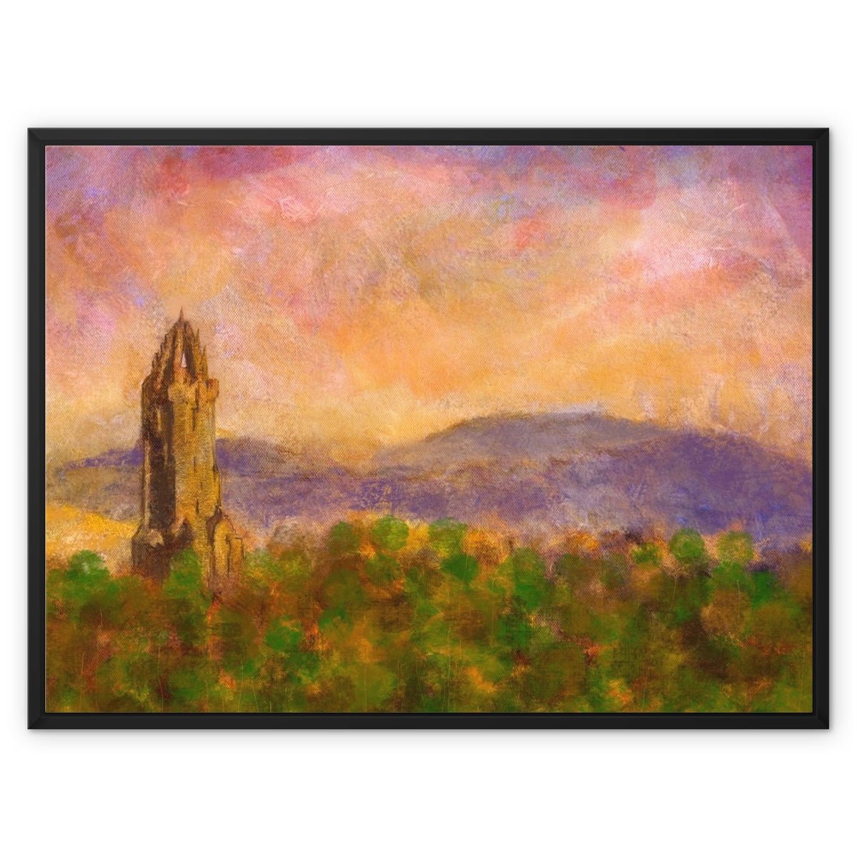 Wallace Monument Dusk Painting | Framed Canvas From Scotland