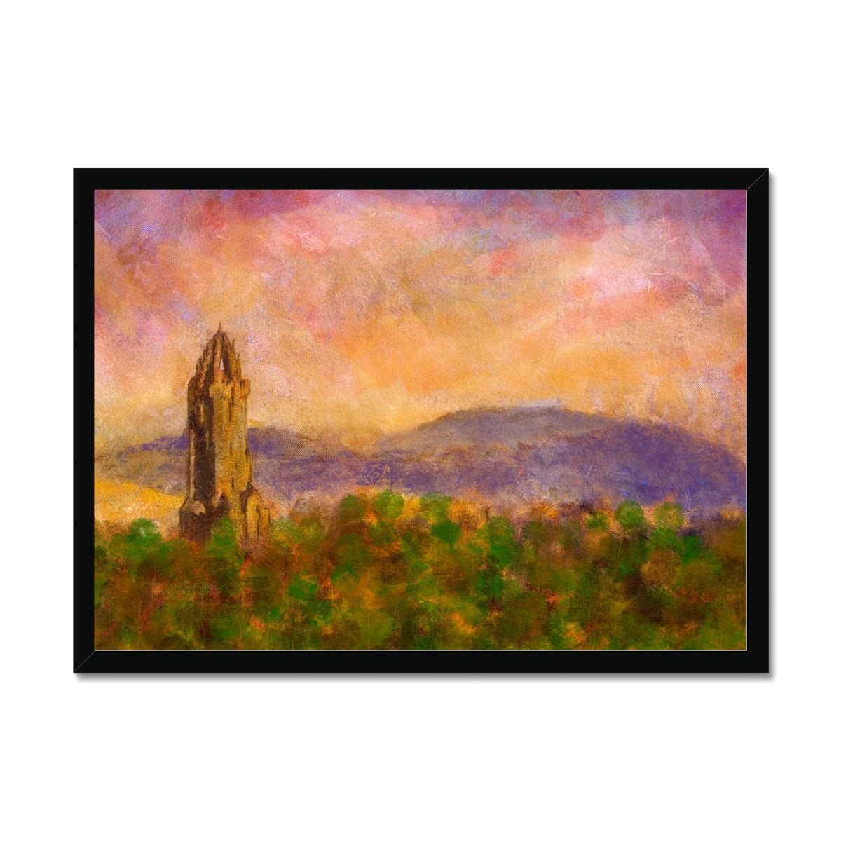 Wallace Monument Dusk Painting | Framed Prints From Scotland