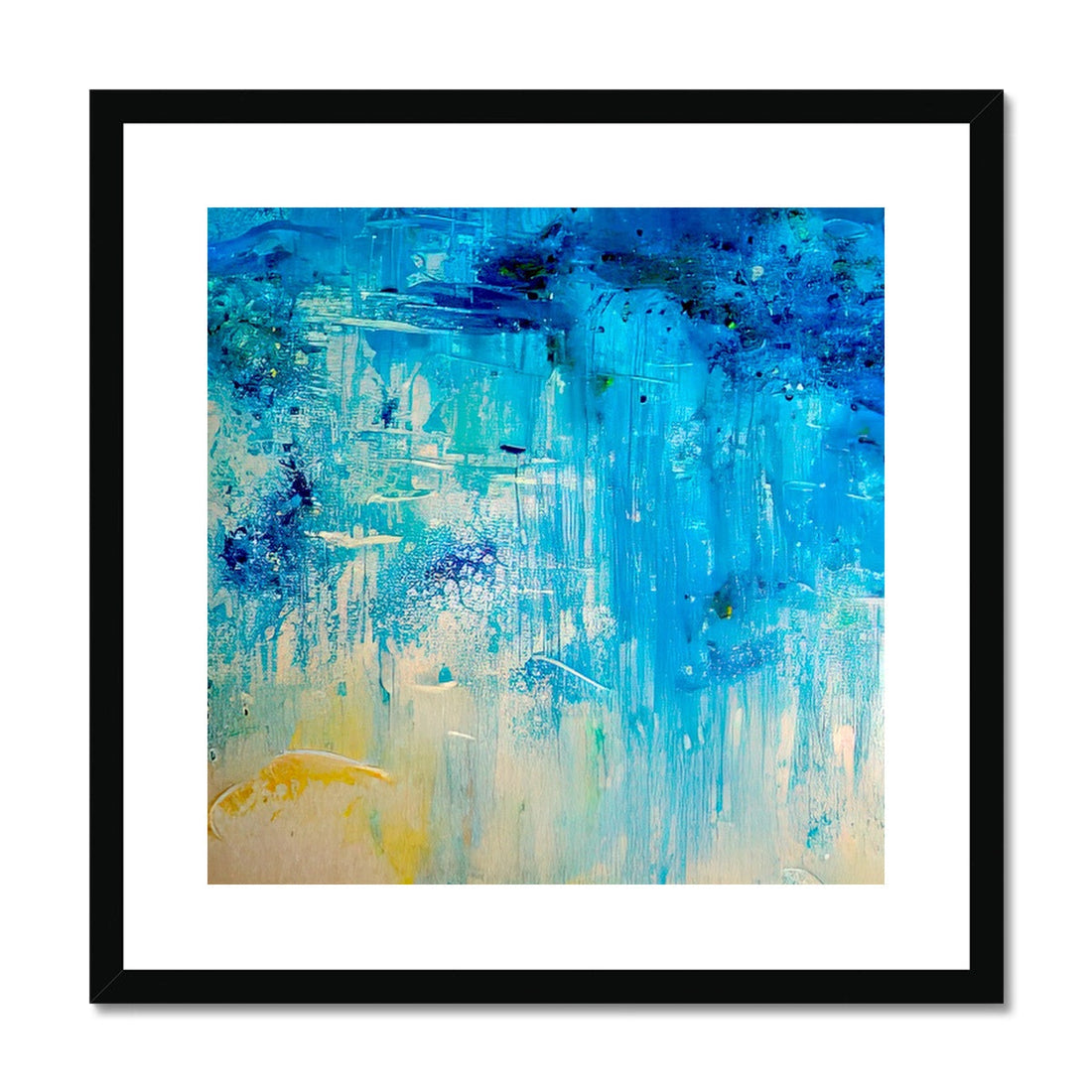 Waters Edge Abstract Painting | Art By Koan | Framed &amp; Mounted Print