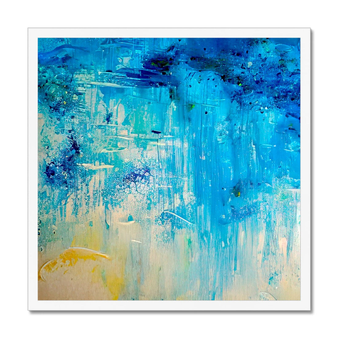 Waters Edge Abstract Painting | Art By Koan | Framed Print