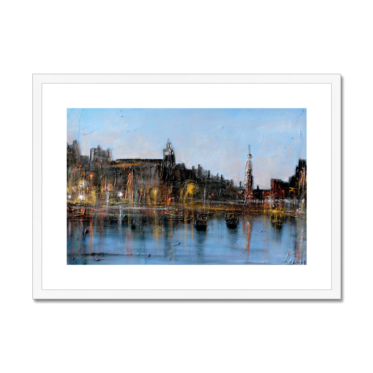 Winter In Amsterdam Painting | Framed & Mounted Prints From Scotland