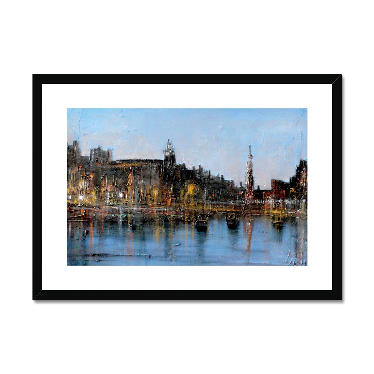 Winter In Amsterdam Painting | Framed & Mounted Prints From Scotland