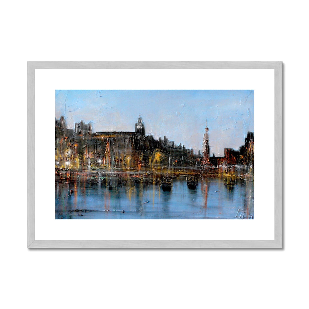 Winter In Amsterdam Painting | Antique Framed & Mounted Prints From Scotland